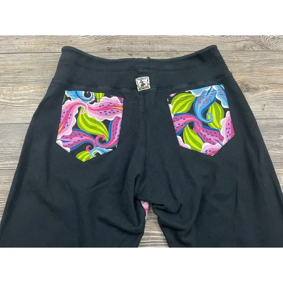 Nilla Shields Pants Floral Print Cotton Psychedelic Hippie Boho 70's Vibe ~LARGE - Picture 8 of 12